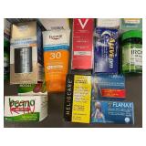 Large Lot of Over-the-Counter Medications, Supplements, and Personal Care Items