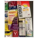 Large Lot of Over-the-Counter Medications, Supplements, and Personal Care Items