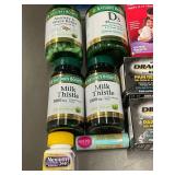 Lot of Over-the-Counter Medicines, Supplements, and Personal Care Items