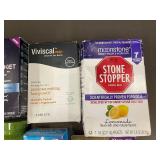 Health and Personal Care Lot with Supplements, Sunscreen, Eye Drops, and Skincare