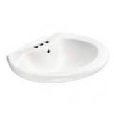 Glacier Bay Shelburne 8.2 in. Pedestal Sink Basin in White Vitreous China Customer Returns See Pictures