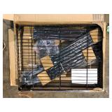 HDX Steel Wire Garage Storage Tote Rack with Casters for 27 Gal. Totes in Black (22 in. W x 69 in. H x 28.5 in. D)  Customer Returns See Pictures
