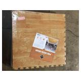 Sorbus Pine Wood - Grain - Brown Residential 24 x 24 in. Interlocking Carpet Tile Square (48 sq. ft.)   Customer Returns See Pictures