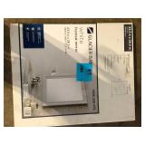Glacier Bay 23.5 in. W x 28.5 in. H Rectangular PS Framed Wall Bathroom Vanity Mirror in White (Screws Not Included) Customer Returns See Pictures