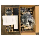 Hampton Bay Bayfield 52 in. Indoor Matte Black Dry Rated Downrod Ceiling Fan with 5 Reversible Blades Customer Returns See Pictures