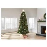 Home Accents 7.5 ft Wesley Long Needle Pine LED Pre-Lit Artificial Christmas Tree with 550 Color Changing Mini Lights  Customer Returns See Pictures