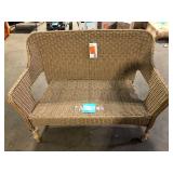 StyleWell Eastlake Honey Brown Wicker Outdoor Stack Loveseat   Customer Returns See Pictures