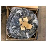 Hampton Bay Sadler 29.33 in.W Rubbed Bronze Steel Wood Outdoor Fire Pit with Cover and Poker Included   Customer Returns See Pictures