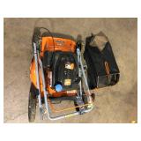 YARDMAX 21 in. 170cc 3-in-1 Gas Walk Behind Push Lawn Mower with High Rear Wheels  Used   Customer Returns See Pictures
