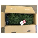 Home Accents 7.5 ft Wesley Long Needle Pine LED Pre-Lit Artificial Christmas Tree with 550 Color Changing Mini Lights  Customer Returns See Pictures