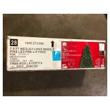 Home Accents 7.5 ft Wesley Long Needle Pine LED Pre-Lit Artificial Christmas Tree with 550 Color Changing Mini Lights  Customer Returns See Pictures