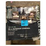 Hampton Bay 55.5 in. Outdoor Chimenea Damaged  Customer Returns See Pictures