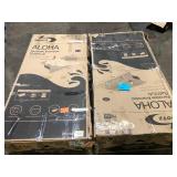 Lot of Bootz Industries Aloha 60 in. x 30 in. Soaking Bathtub with Right Drain in White Damaged Customer Returns See Pictures