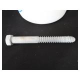 2 ICREAM PAILS FULL OF  NEW GALVANIZED CARBON STEEL HEX BOLTS