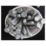 2 ICREAM PAILS FULL OF  NEW GALVANIZED CARBON STEEL HEX BOLTS