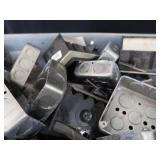 BIN FULL OF NEW LOOKING ELECTRICAL BOXES