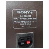 PAIR OF LARGE SONY SPEAKERS