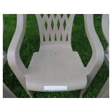 4 LIKE NEW PLASTIC LAWN CHAIRS