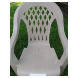 4 LIKE NEW PLASTIC LAWN CHAIRS