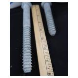 2 ICREAM PAILS FULL OF  NEW GALVANIZED CARBON STEEL HEX BOLTS