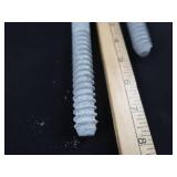 2 ICREAM PAILS FULL OF  NEW GALVANIZED CARBON STEEL HEX BOLTS