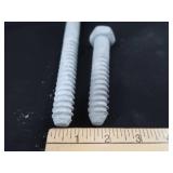 2 ICREAM PAILS FULL OF  NEW GALVANIZED CARBON STEEL HEX BOLTS