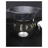 NEW VELATA FUN FONDUE / VINTAGE POTTERY PLATE