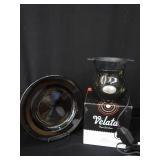 NEW VELATA FUN FONDUE / VINTAGE POTTERY PLATE