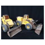 TWIN TONKA STEEL CLASSICS FRONT LOADERS