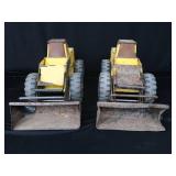 TWIN TONKA STEEL CLASSICS FRONT LOADERS