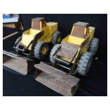 TWIN TONKA STEEL CLASSICS FRONT LOADERS