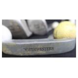 VINTAGE GOLF CLUBS AND BAG