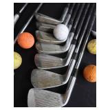 VINTAGE GOLF CLUBS AND BAG