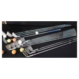 VINTAGE GOLF CLUBS AND BAG