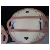 2 MATCHING WOOD TABLES