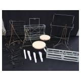 LOT OF SMALL METAL DISPLAY RACKS
