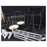 LOT OF SMALL METAL DISPLAY RACKS