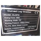 Future Equipment Skid Steer 72" Log Grapple Bucket