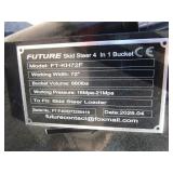 Future Equipment Skid Steer 72" 4 in 1 Bucket