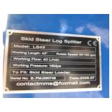 Future Equipment Skid Steer Wood Splitter Drill