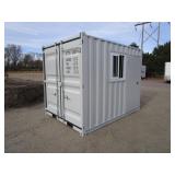 7x10 Storage Container/Jobsite Office w/Side Walk in Door & Window