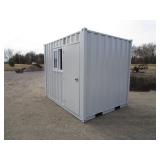 7x10 Storage Container/Jobsite Office w/Side Walk in Door & Window