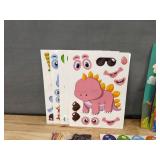 Dinosaur Party Favor Set - Bags, Stickers, Toys, Eggs, Scratch Bookmarks - Brand New