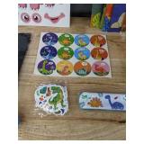 Dinosaur Party Favor Set - Bags, Stickers, Toys, Eggs, Scratch Bookmarks - Brand New