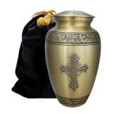 Love of Christ Gold Cremation Urn - Large Adult Size - Brand New