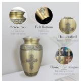 Love of Christ Gold Cremation Urn - Large Adult Size - Brand New