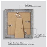 4 Grey 6" x 6" Picture Frames with Mat - Brand New