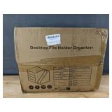 Desktop File Holder Organizer, Melamine Board, White - Brand New