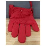 Unique Red Hand-Shaped Nylon Crossbody Bag, Size Small - Brand New