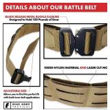 Bear Armz Tactical Battle Belt, Medium, $43 Retail - Brand New